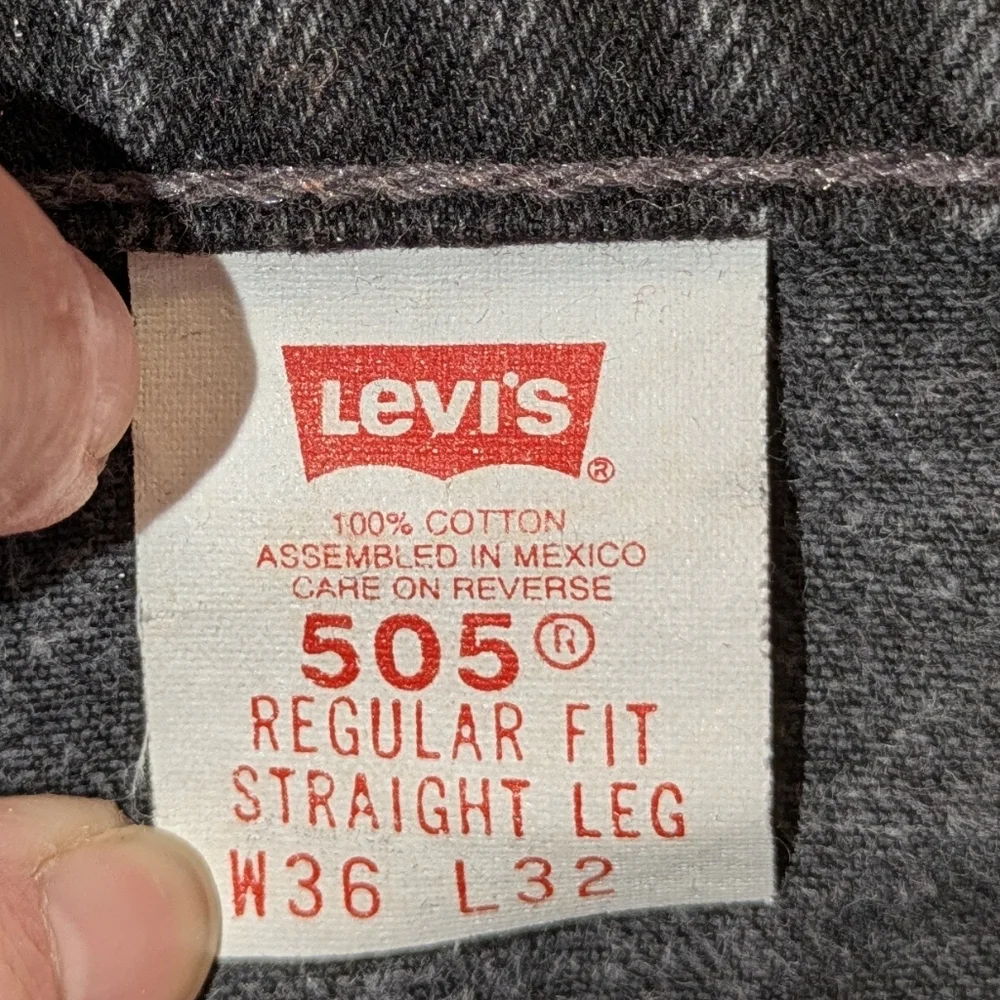 ❤ Levis 505 Black Jeans Pants Men's 36 EUC Vintage 1998